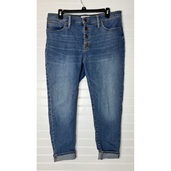 Madewell Denim - Madewell 9” Mid-Rise Skinny Crop Jeans Size 32 Button Fly
